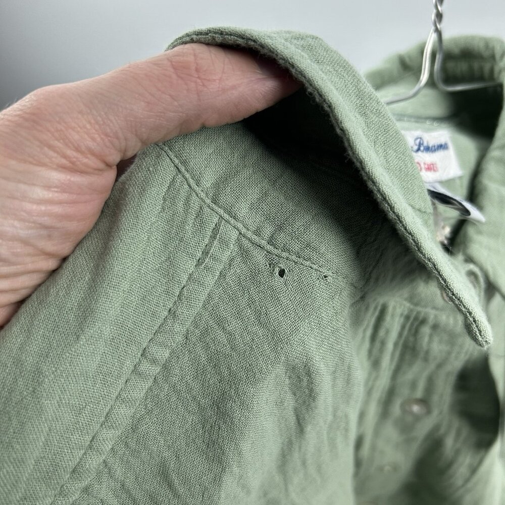 Tommy Bahama Shirt Womens M Green Island Gauze Long Sleeve Shirt Iceberg Green - Picture 10 of 10